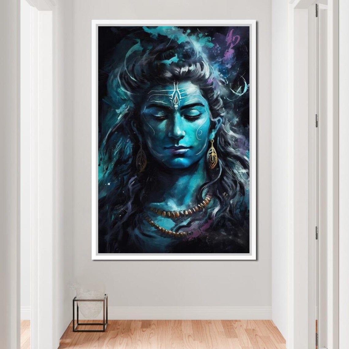 Lord Shiva Bholanath Blue Deity Cosmic Spiritual Hindu Poster - Image 2