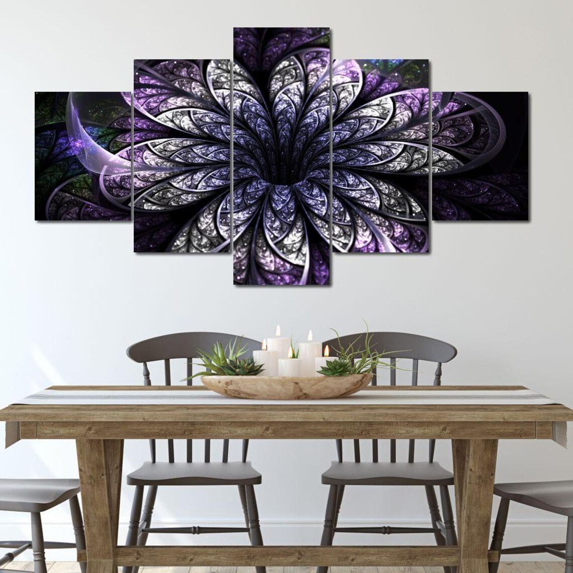 Fractal Flower, Abstract Floral Wall Art Print