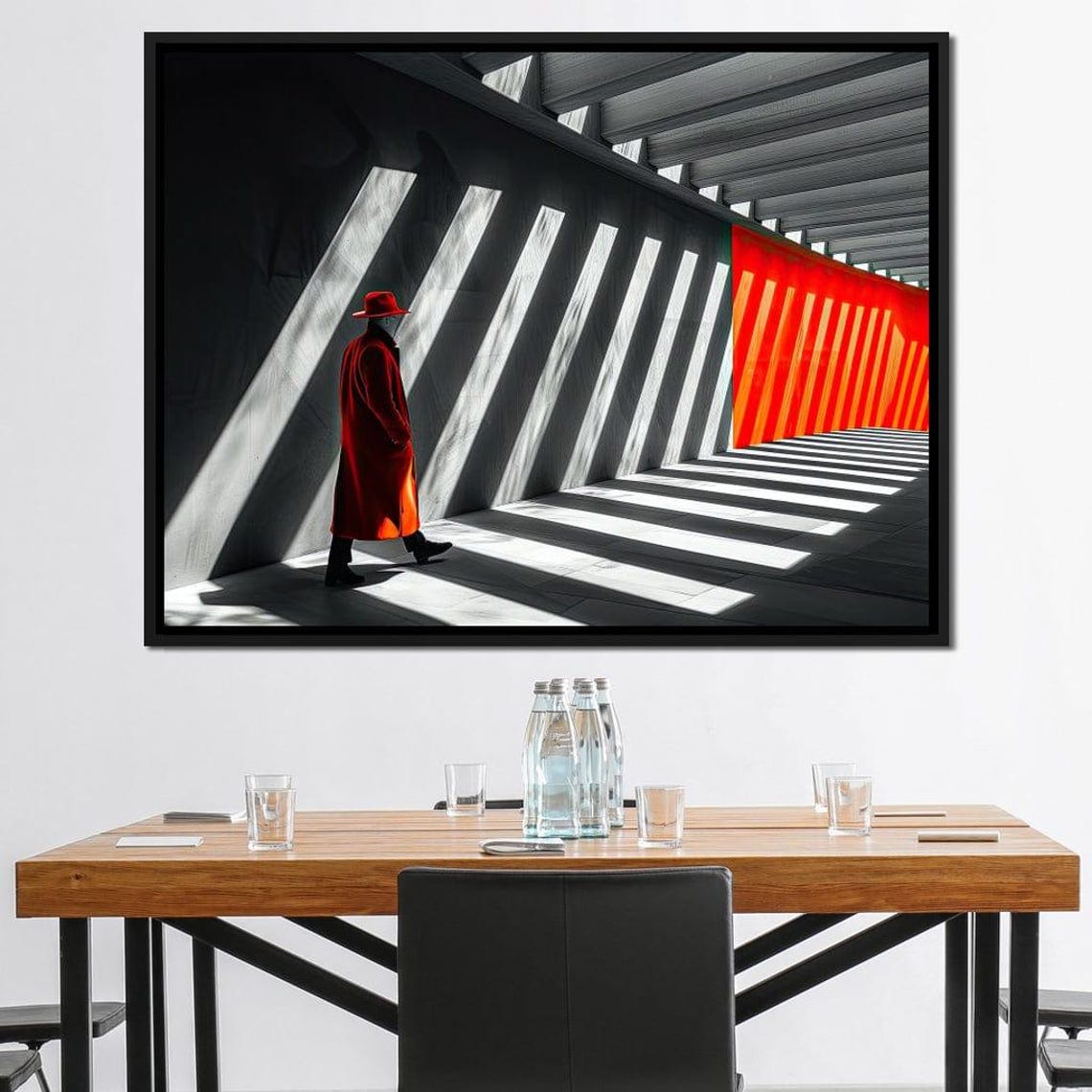 Architect Passage Geometry Modern Home Decor Geometric Art Bold Color Play Light And Shadow Urban Aesthetics By Nichecanvas