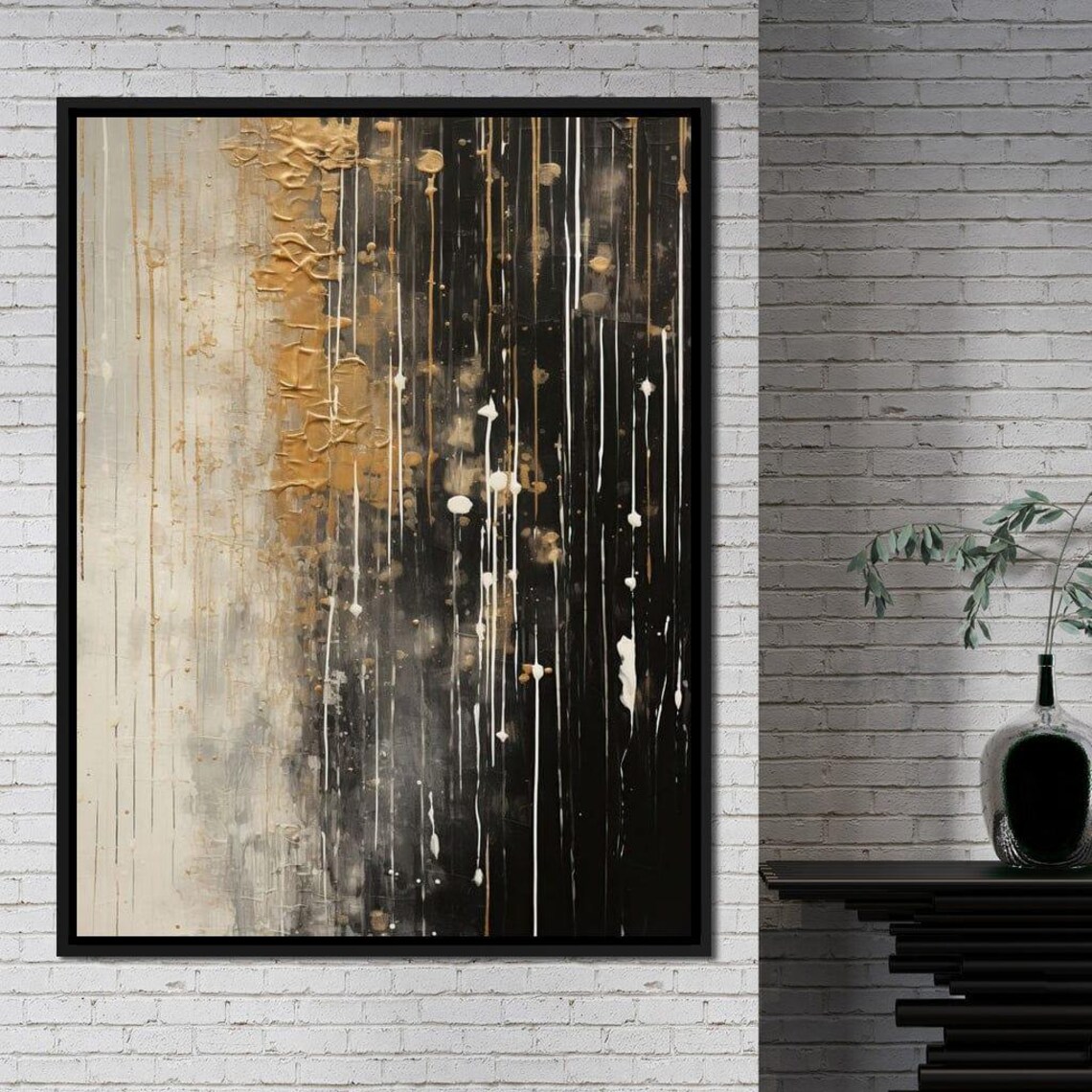Distant Amber Echoes Abstract Painting, Modern Art
