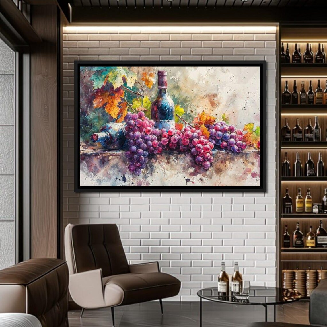 Wine And Vines Vista Vineyard Scene Art Print - Image 2
