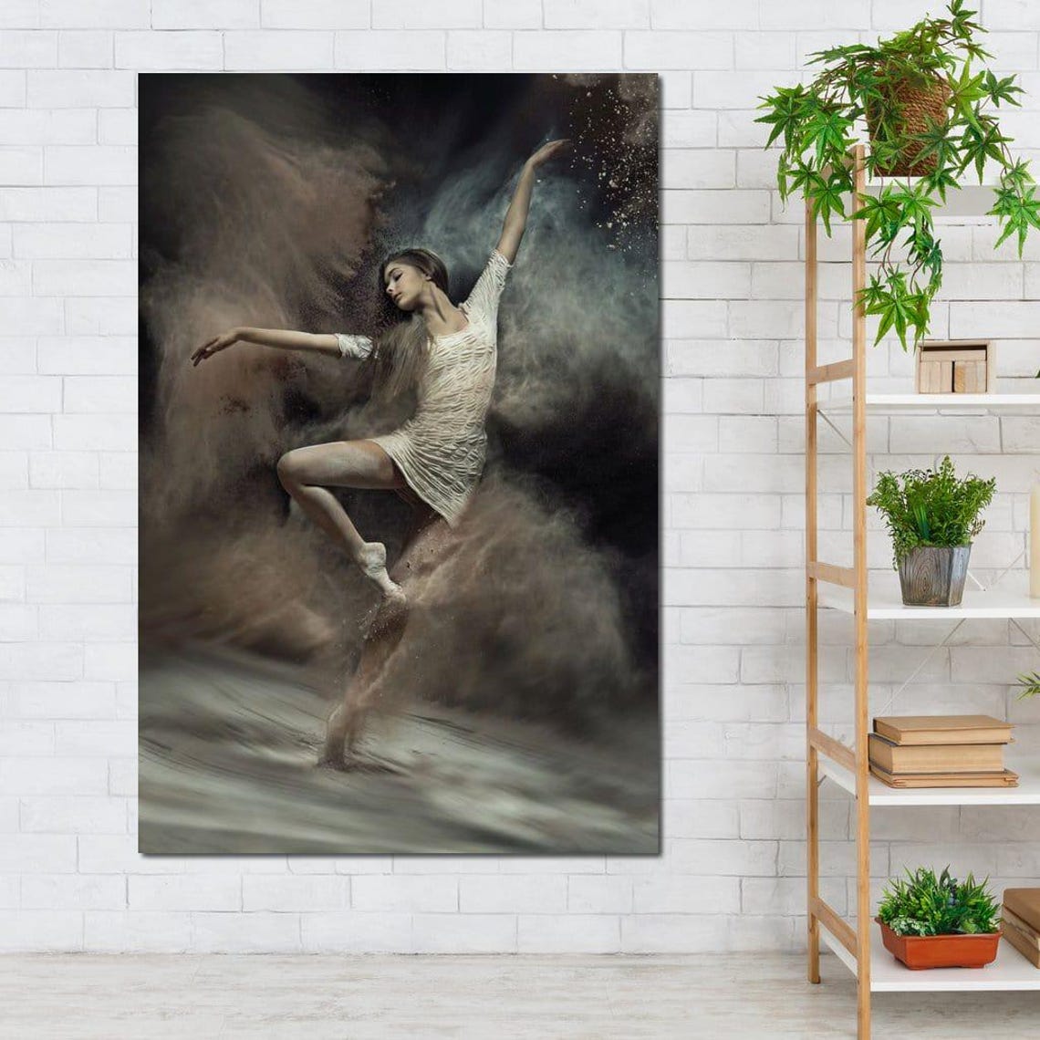 Desert Dancer Ethereal Ballerina In Swirling Sand Storm Art Poster - Image 2
