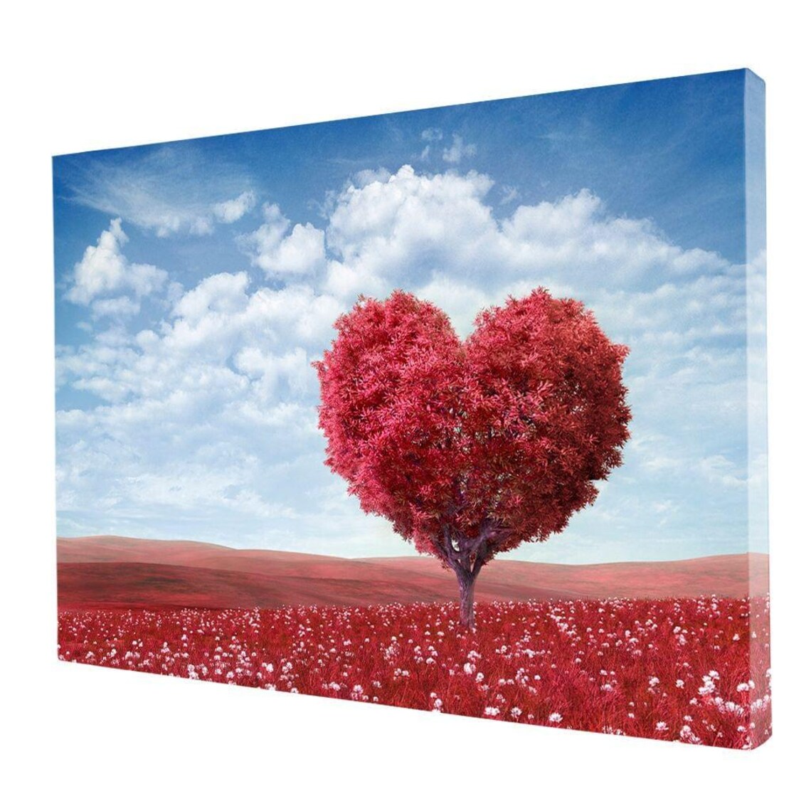 Fairytale Tree Whimsical Art Heart Tree Fantasy Wall Art Romantic Nature Decor Love Theme Landscape By Nichecanvas - Image 4