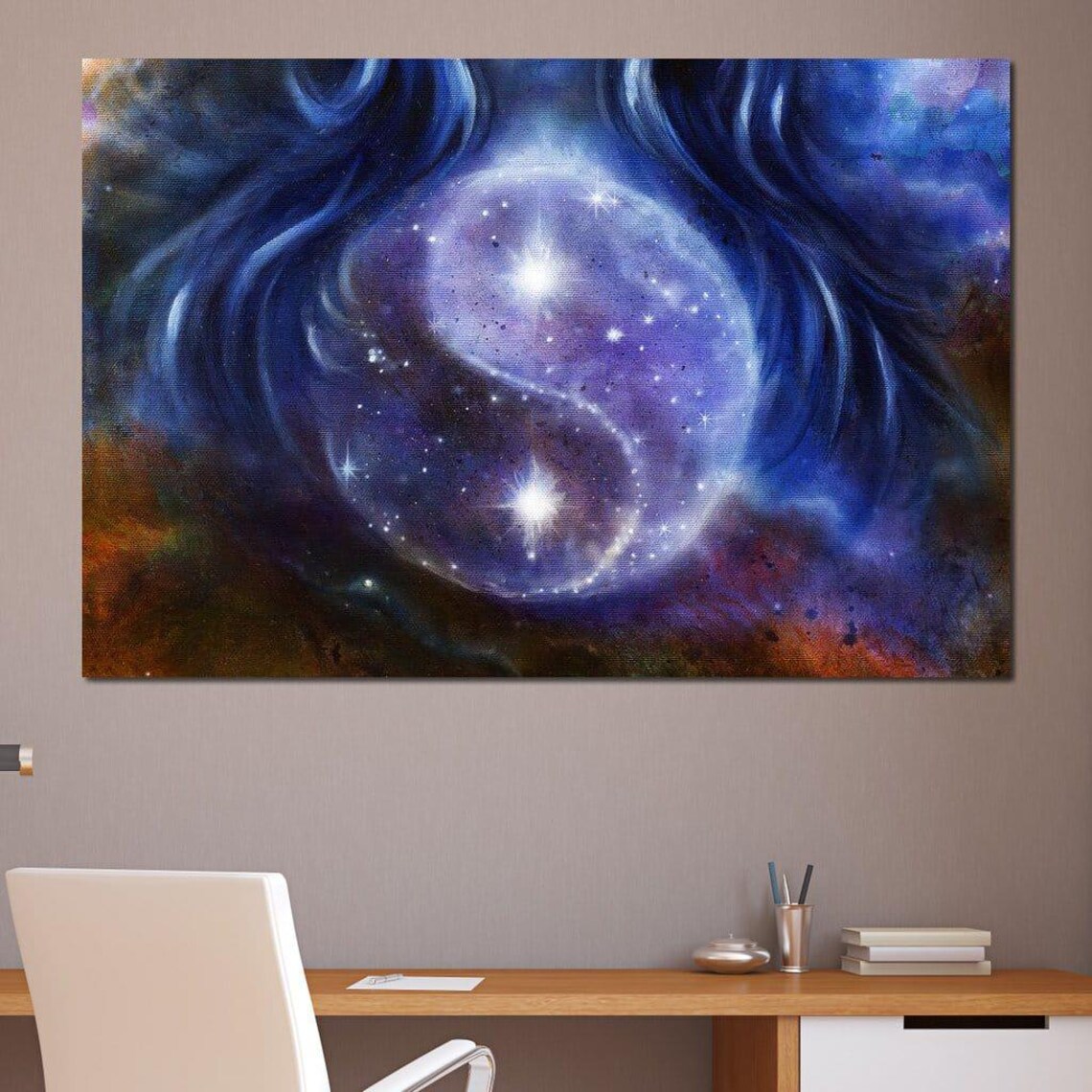 Yin Yang Stars, Celestial Symbol Art Print - Image 3