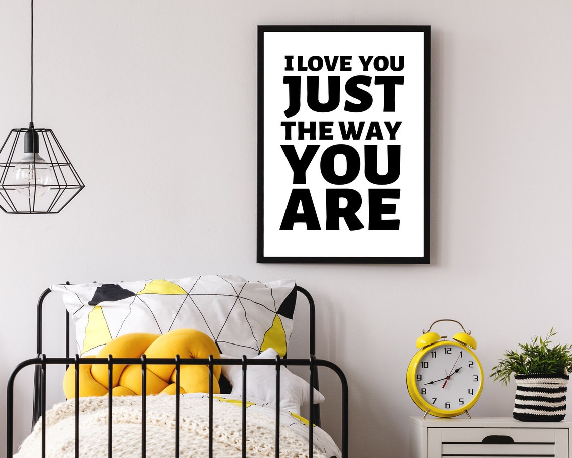 Mister Rogers I Love You Just The Way You Are Bold Typography Poster - Image 2