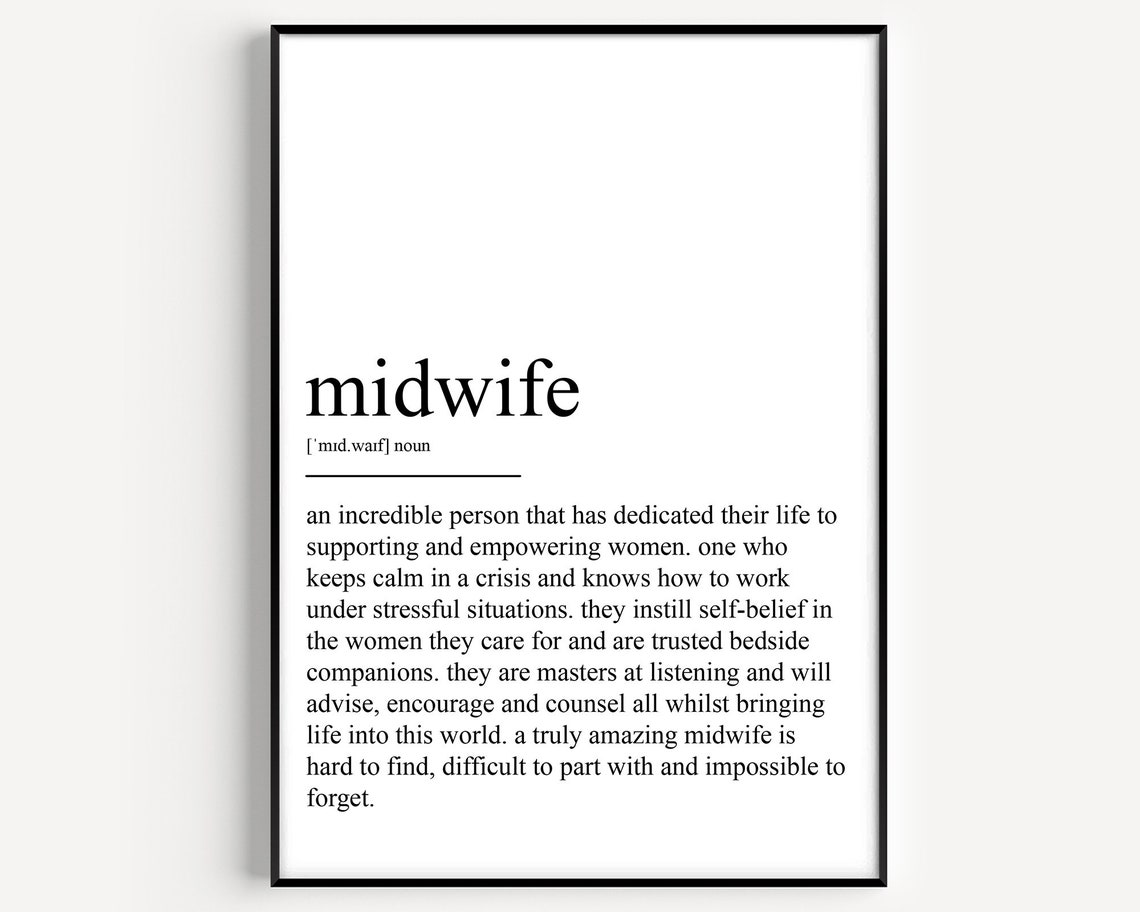 Midwife Definition Poster Print