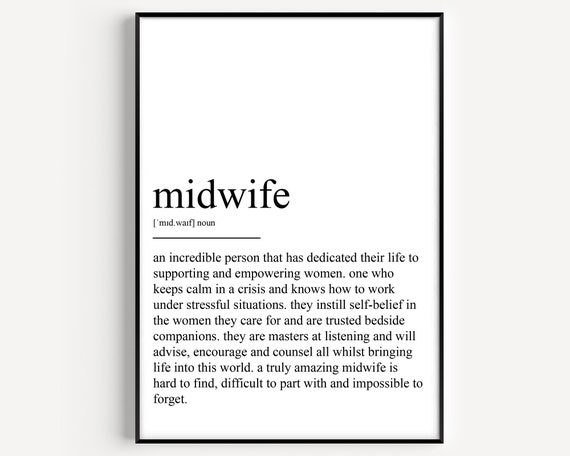 Midwife Definition Poster Print