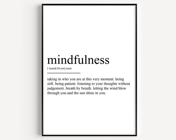 Mindfulness Definition Print