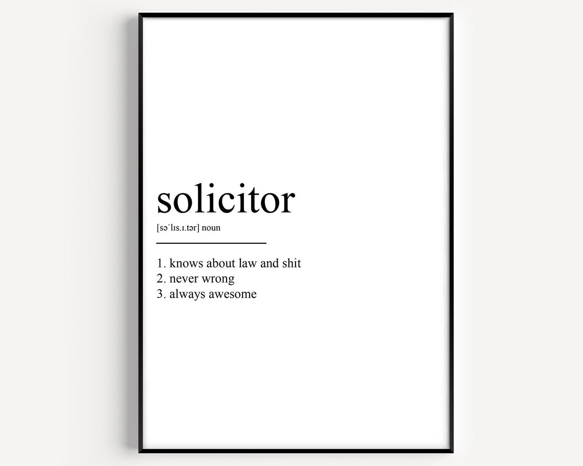 Solicitor Definition Print