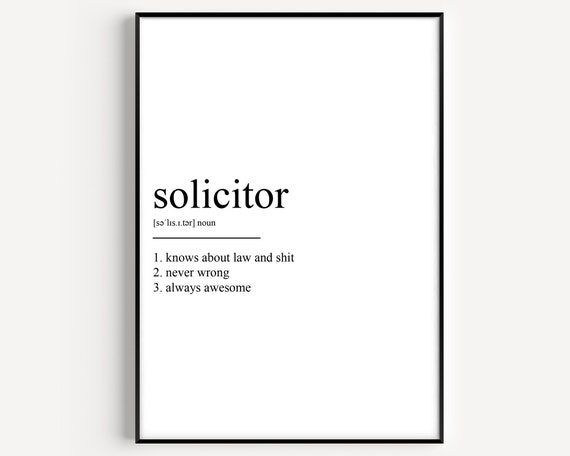 Solicitor Definition Print