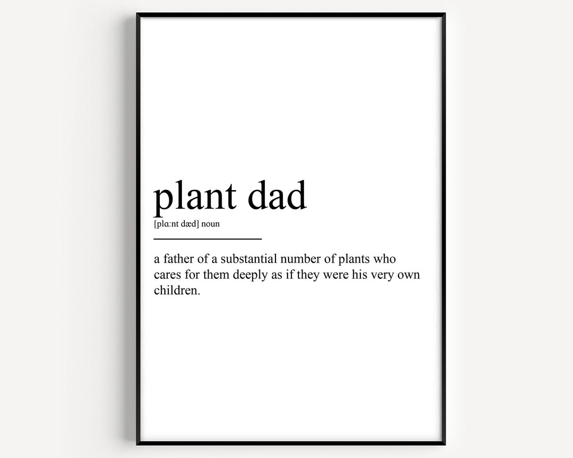 Plant Dad Definition Art Print