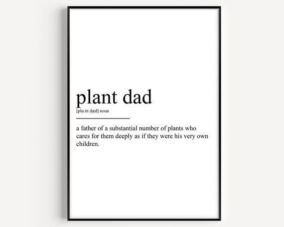 Plant Dad Definition Art Print
