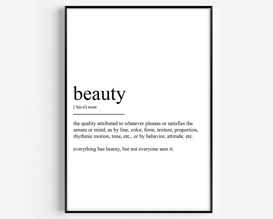 Beauty Definition Art Print