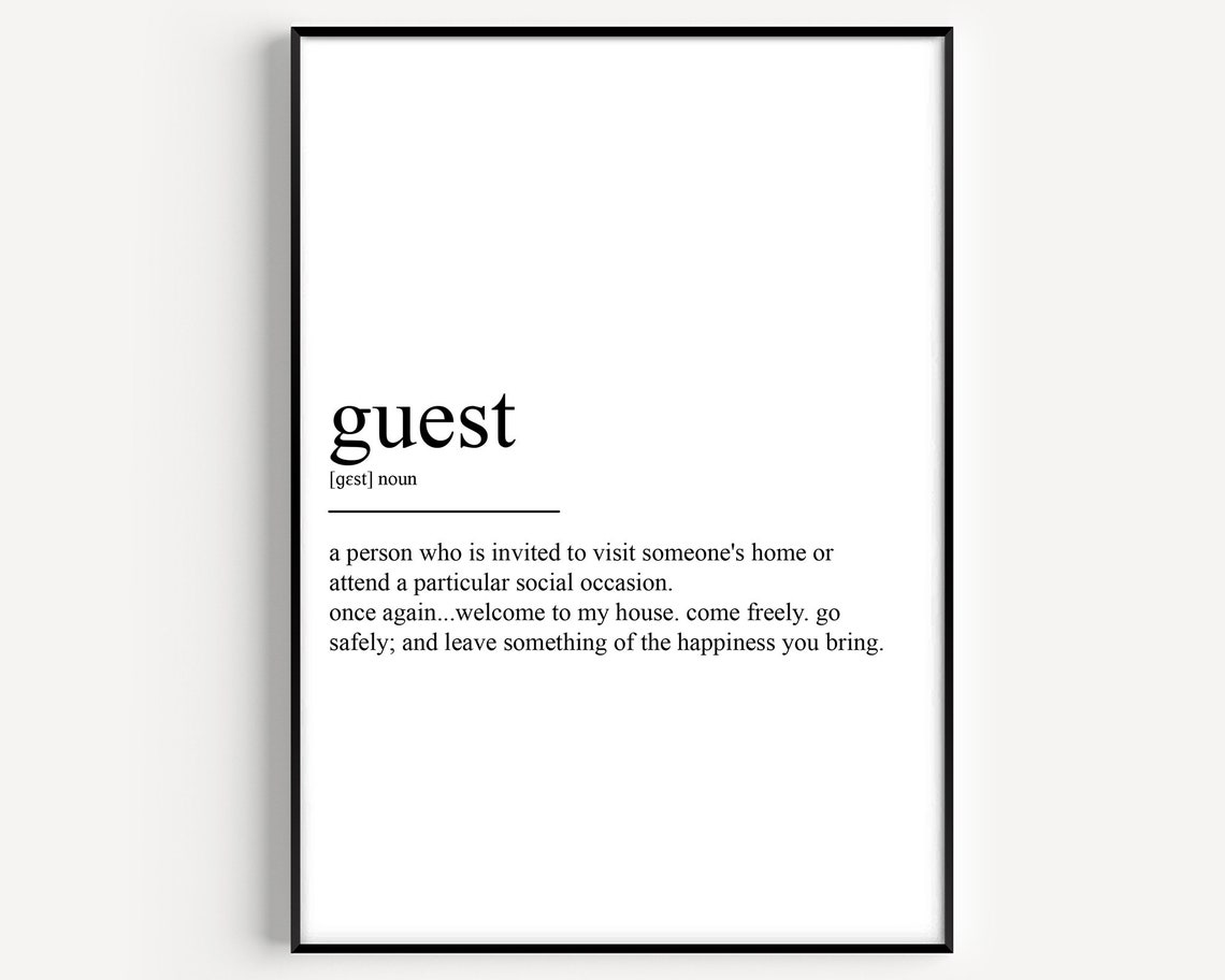 Guest Definition Poster Print