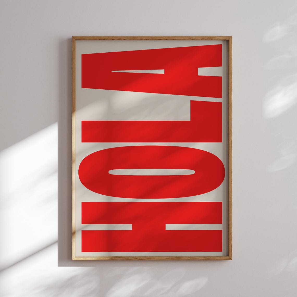 Hola Print Typography, Retro Poster Art - Image 4