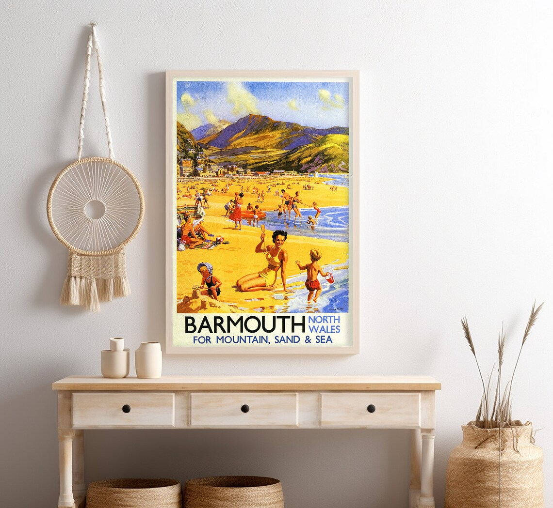 Barmouth, North Wales Vintage Travel Poster Print - Image 4