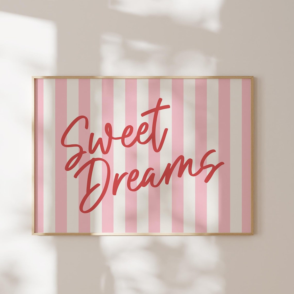 Sweet Dreams Retro Typography Poster Print