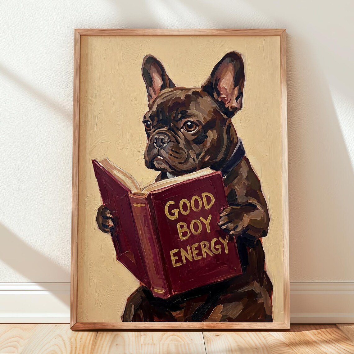French Bulldog Art Print, Good Boy Energy