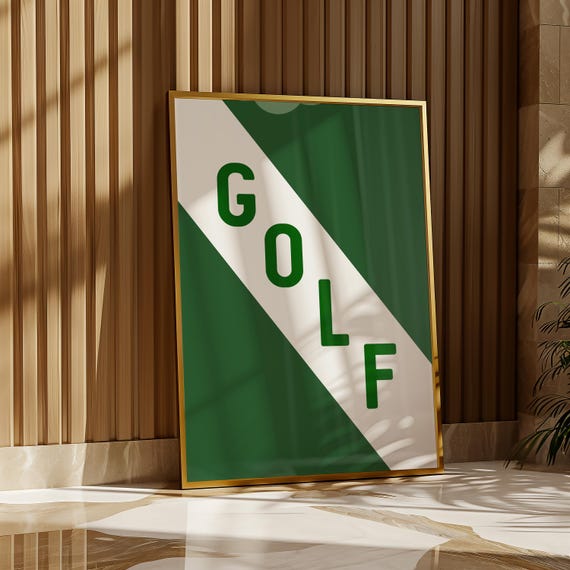 Golf Wall Art Print Golf Decor Man Cave Wall Decor Golf Print For Office Golf Gift For Dad Game Room Decor Golf Poster Banner Sign