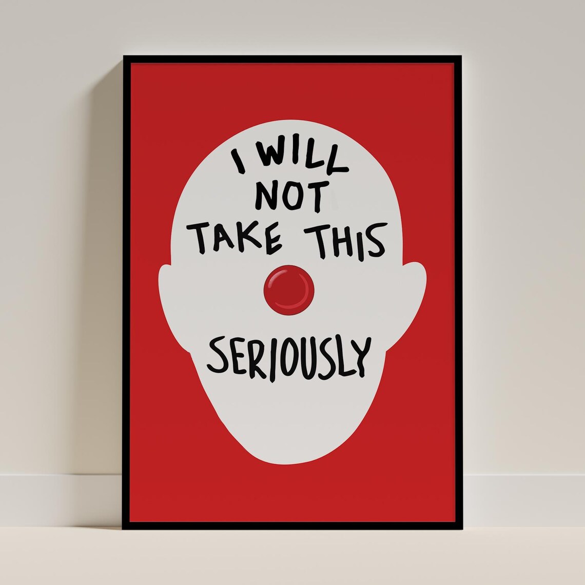 Funny Minimalist Wall Art Sarcastic Quote Poster Print Office Decor Gift For Coworker