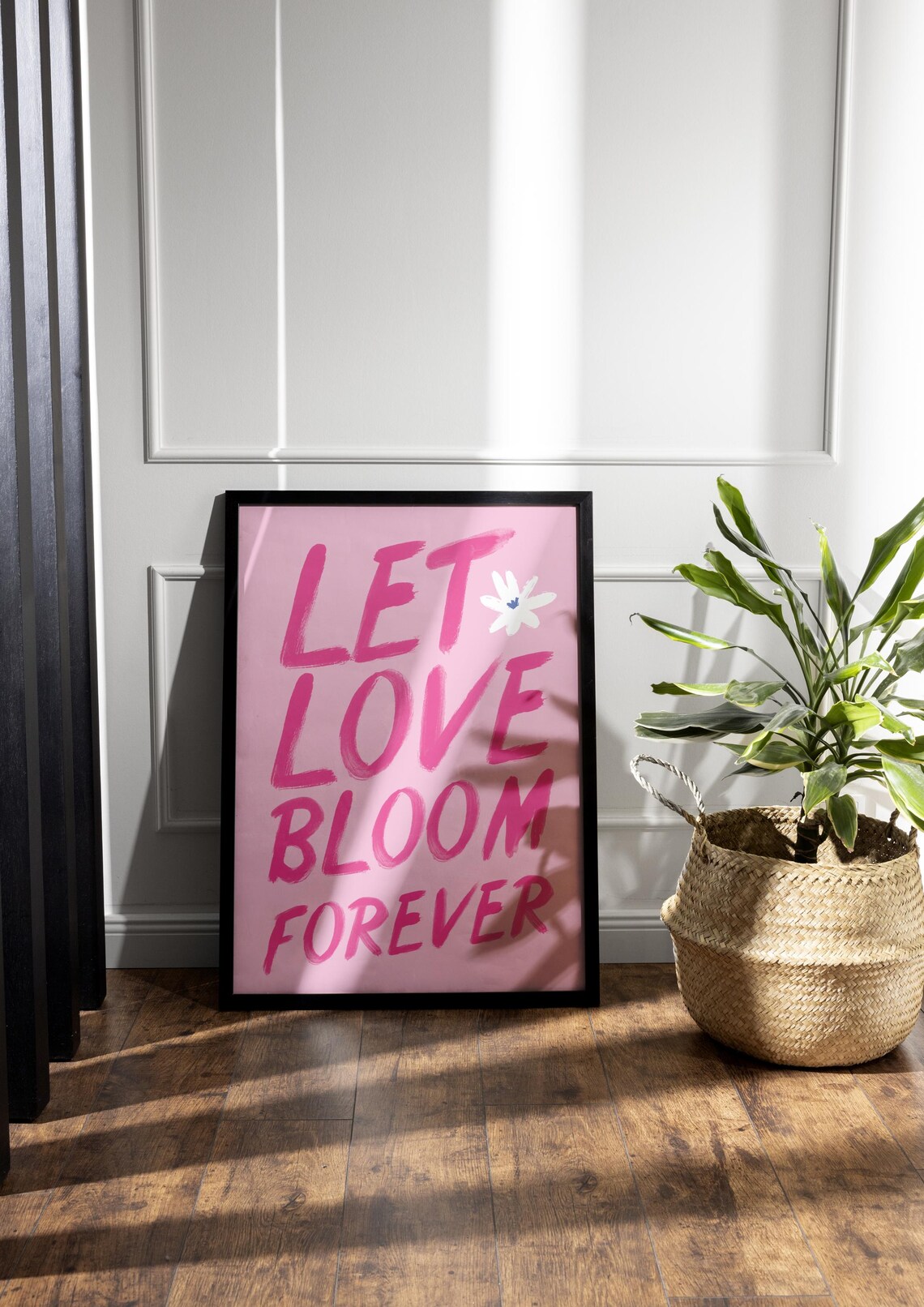 Let Love Bloom Forever Typographic Poster - Image 3