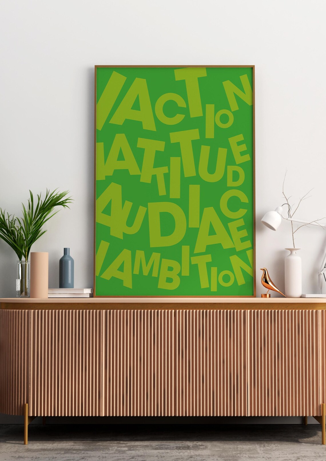 Iaction Iattitude Audiace Iambition Minimalist Poster