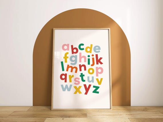 Alphabet Cluster Print, Tutti Frutti Nursery Decor