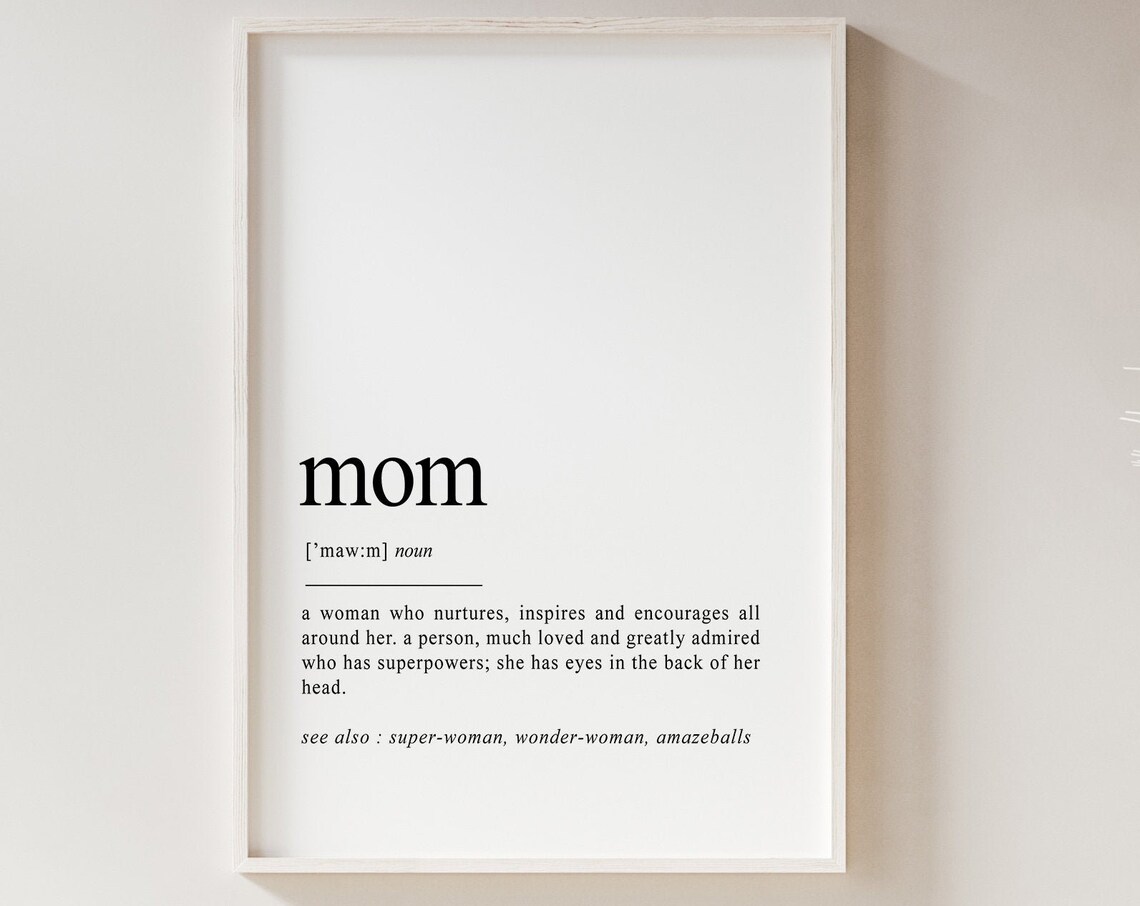 Mom Definition Gift Art Print, Mother's Day Gift - Image 2