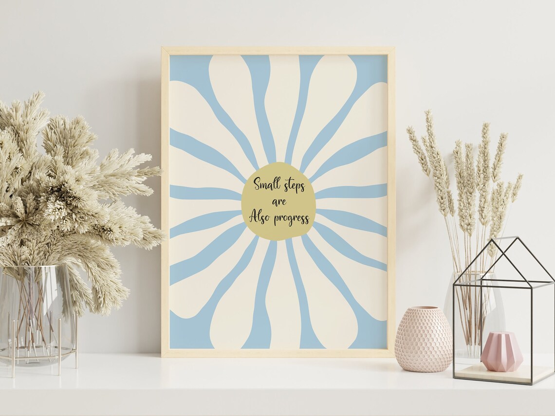 Small Steps Are Also Progress Motivational Quote Print - Image 2