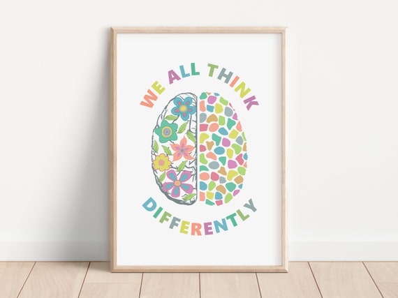 Neurodiversity Mental Health Awareness Art Print