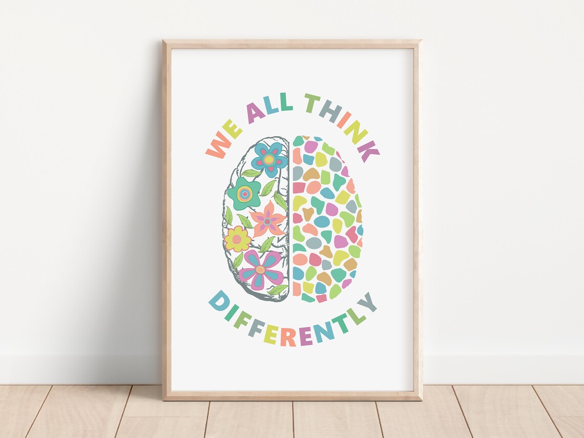 Neurodiversity Mental Health Awareness Art Print