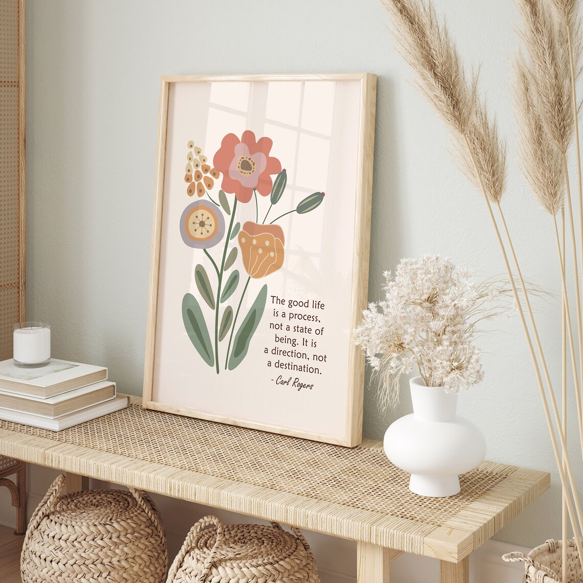 Carl Rogers Quote Art Print, Therapy Office Decor - Image 2
