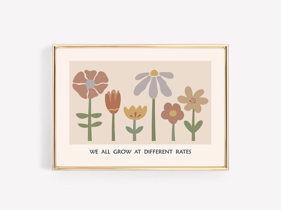 Mental Health Poster, We All Grow at Different Rates