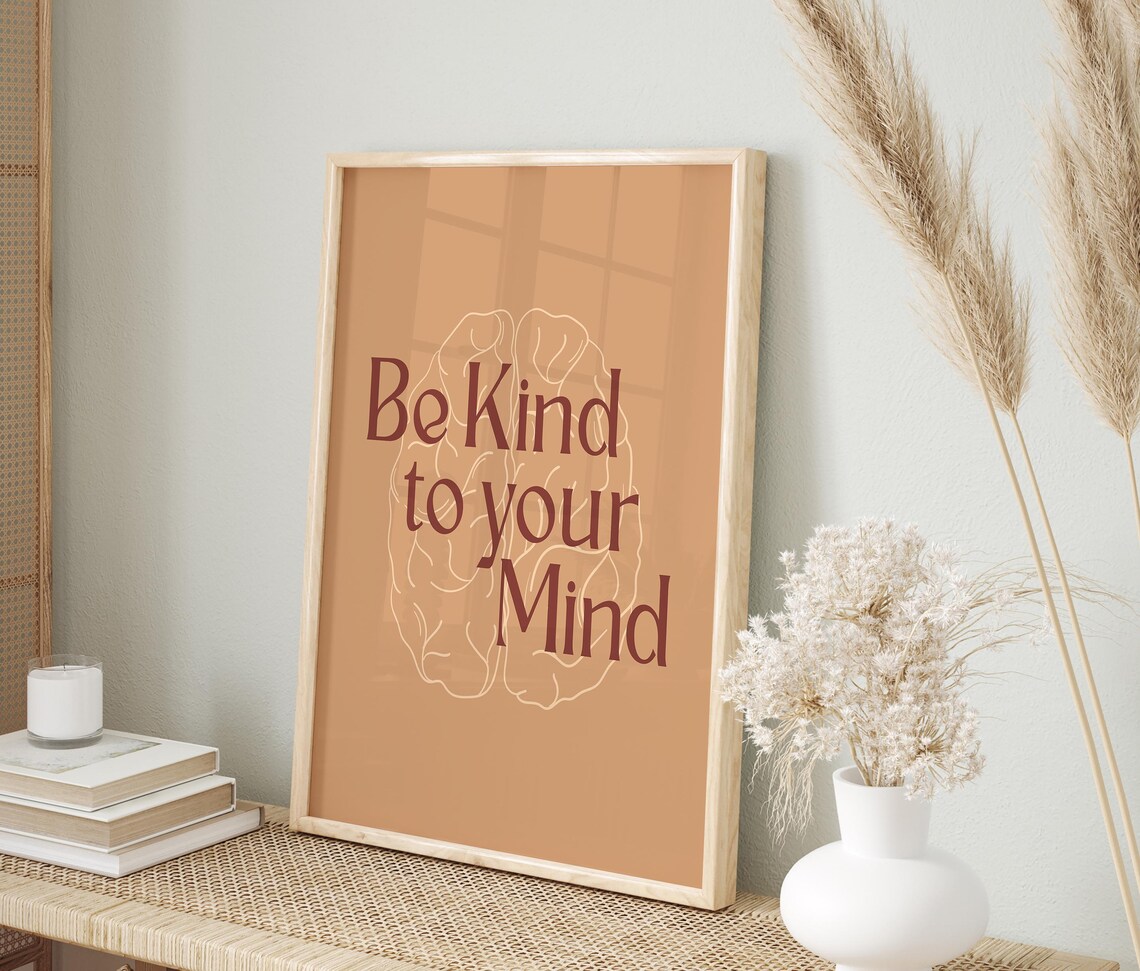 Be Kind To Your Mind Psychology Art Print - Image 3