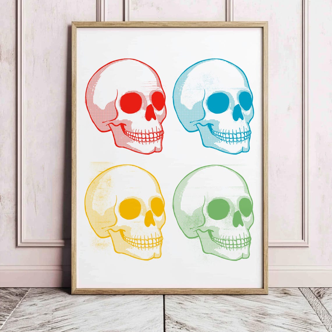 Colorful Pop Art Skull 4 Jpeg Files Iso 2x3 3x4 4x5 Wall Art - Image 4