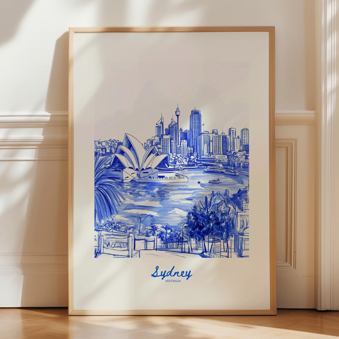 Sydney Retro Australia Travel Poster Art Print