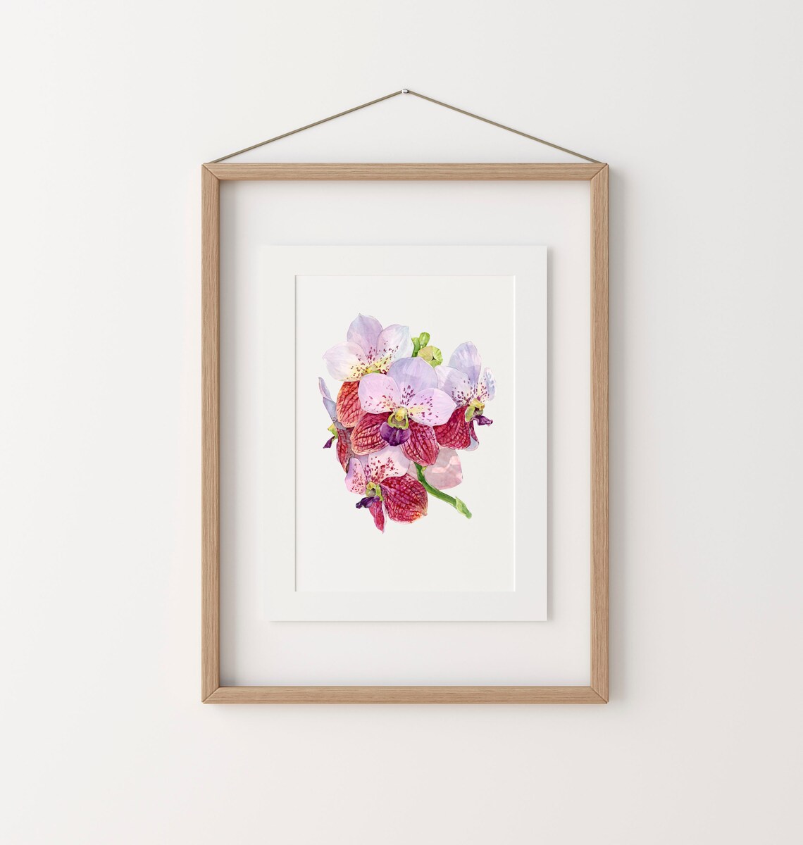 Vanda Sanderiana Orchid Pink Bloom Tropical Watercolor Floral Poster - Image 4