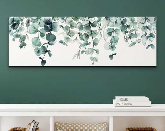 Panoramic Eucalyptus Vines Art Print, Botanical Wall Art