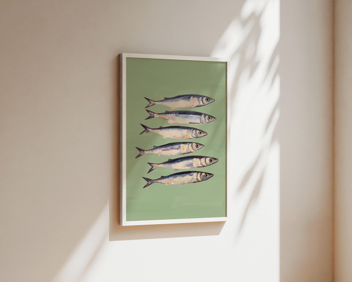 Sardines Kitchen Art Print, Italian Fish Lover - Image 2