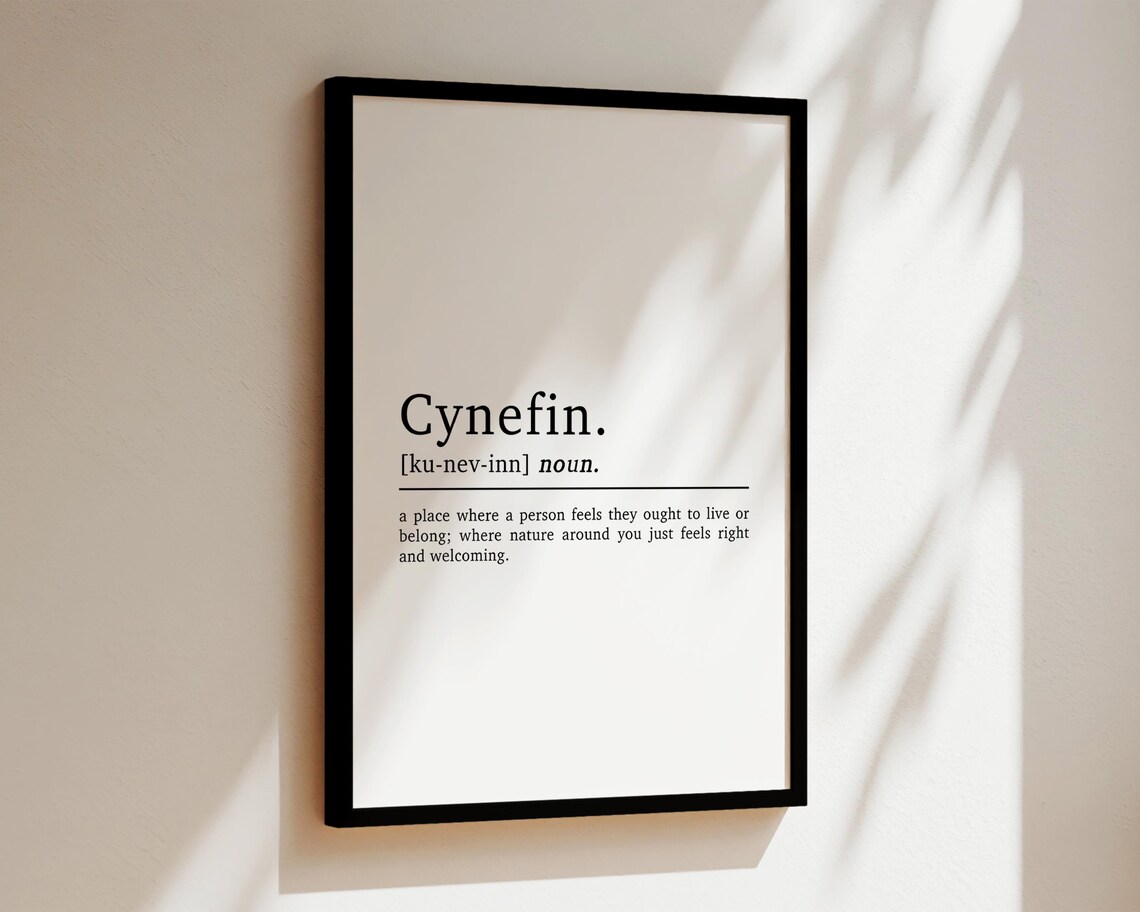 Cynefin Definition, Welsh Saying Poster Print - Image 2