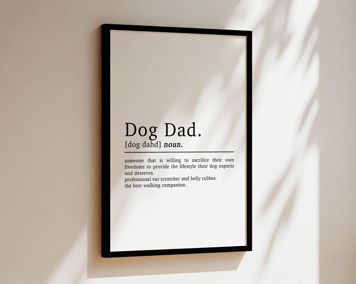 Dog Dad Definition Art Print, Gift for Dog Lovers - Image 2