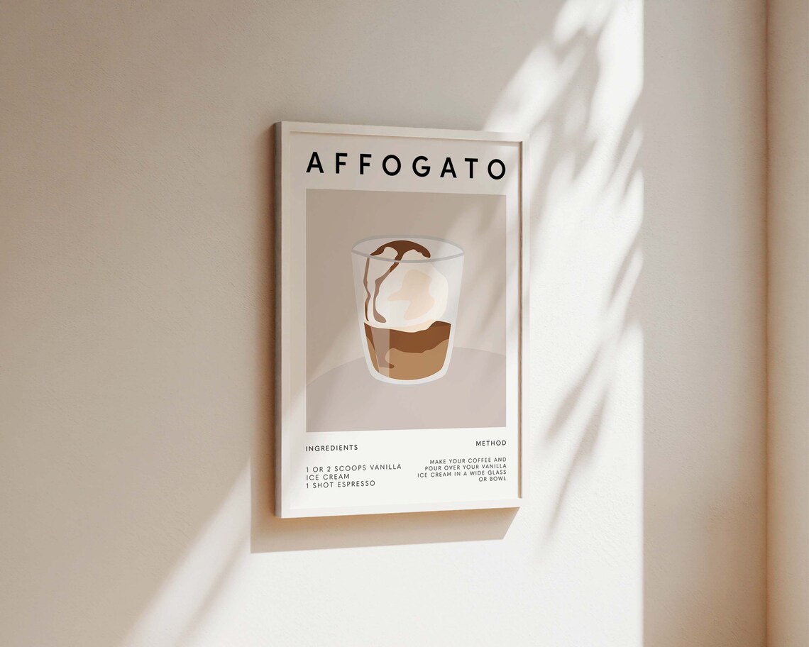 Affogato Coffee Dessert Kitchen Wall Art Print - Image 2
