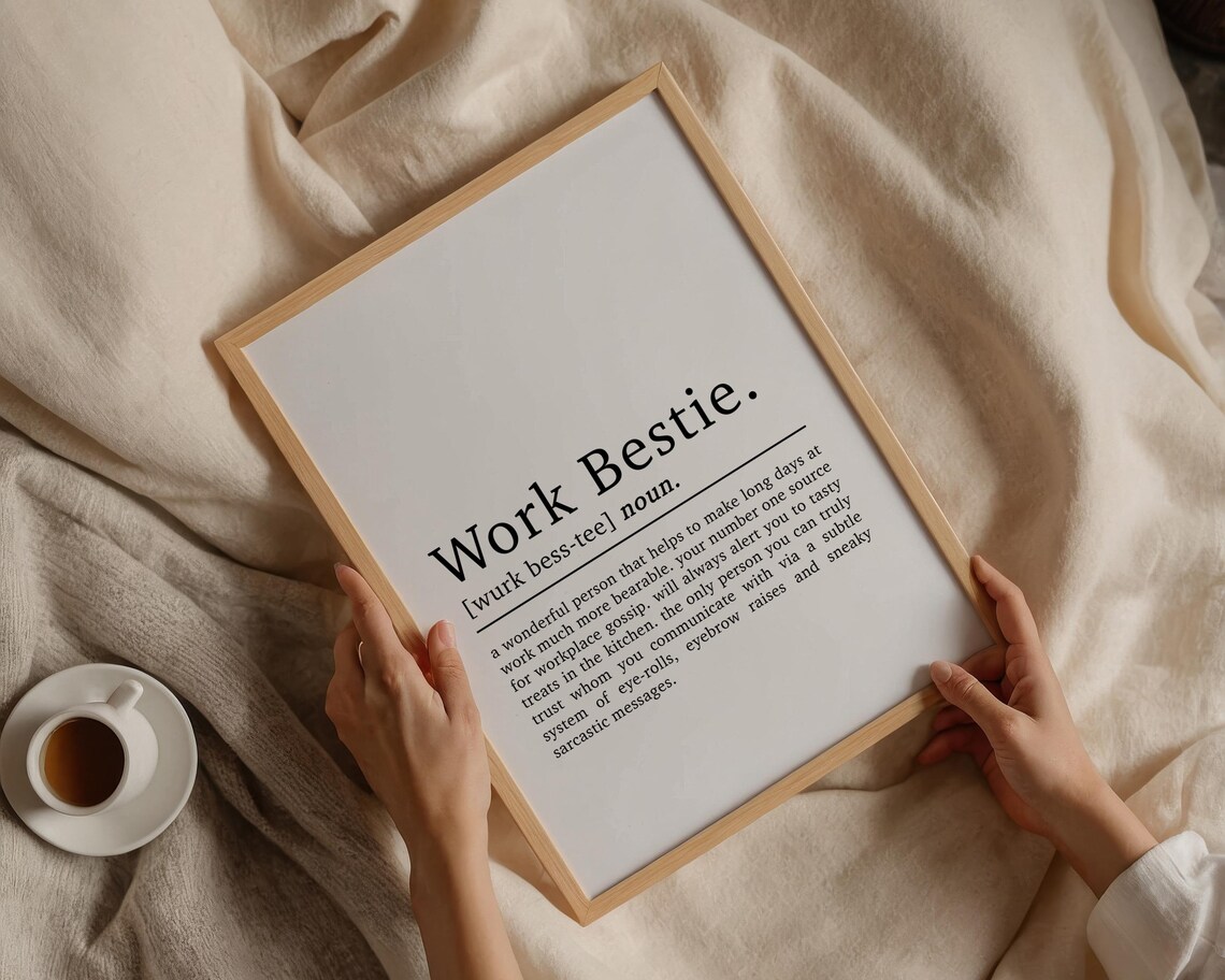 Work Bestie Definition Poster, Funny Office Quote - Image 2