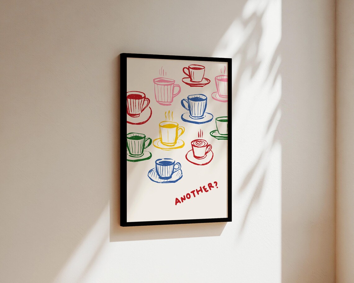 Coffee Print, Kitchen Decor Wall Art Print for Coffee Lovers - Image 2