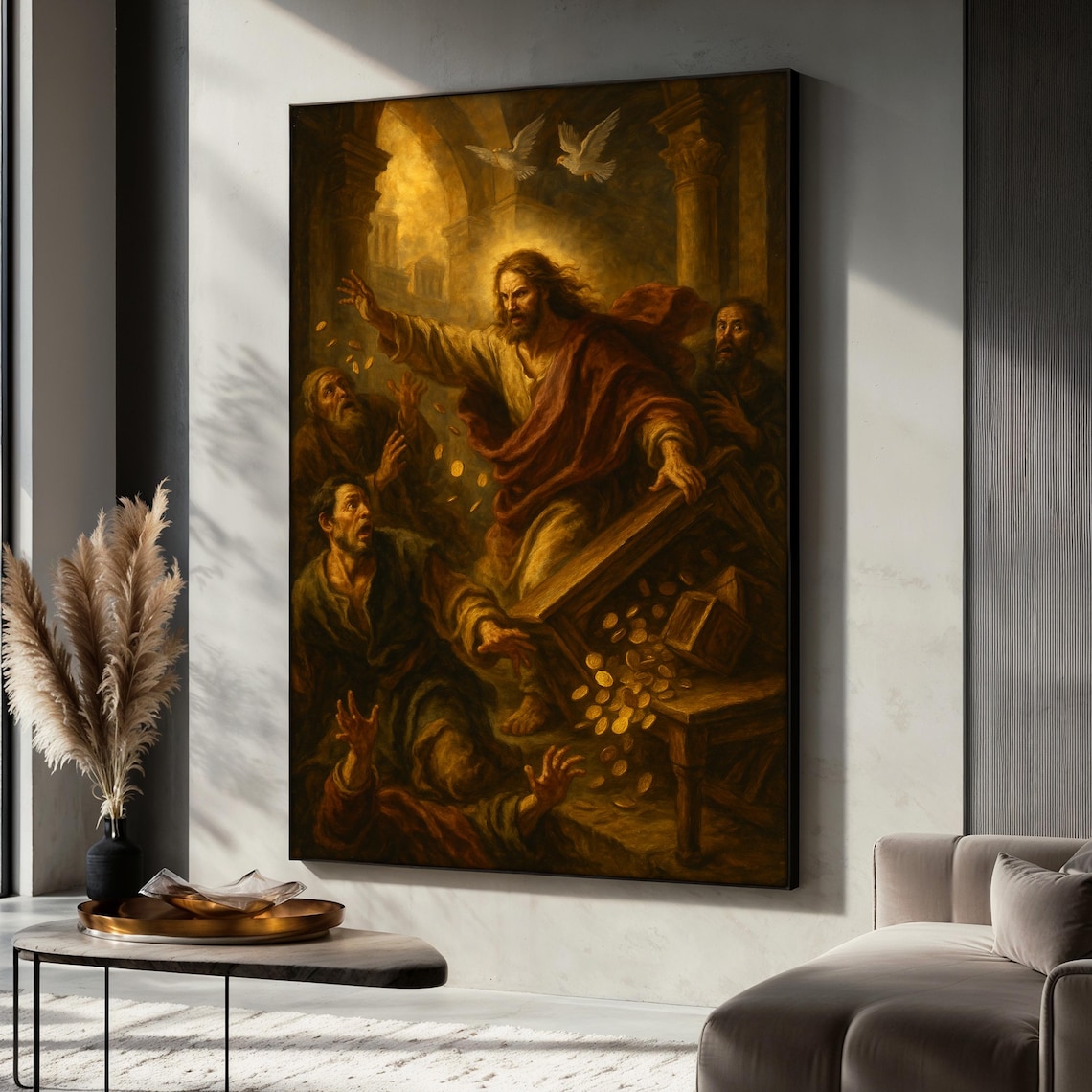 Jesus Casting Out The Money Changers, Biblical Scene