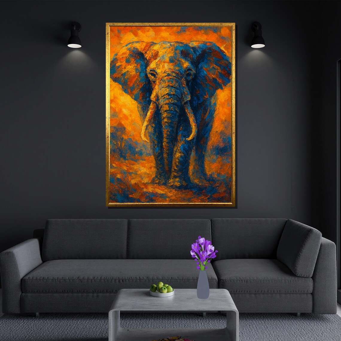 Majestic Elephant Painting, Bold Safari Animal - Image 3