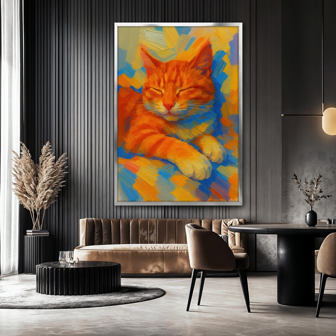 Orange Cat Painting, Vibrant Pet Portrait - Image 2