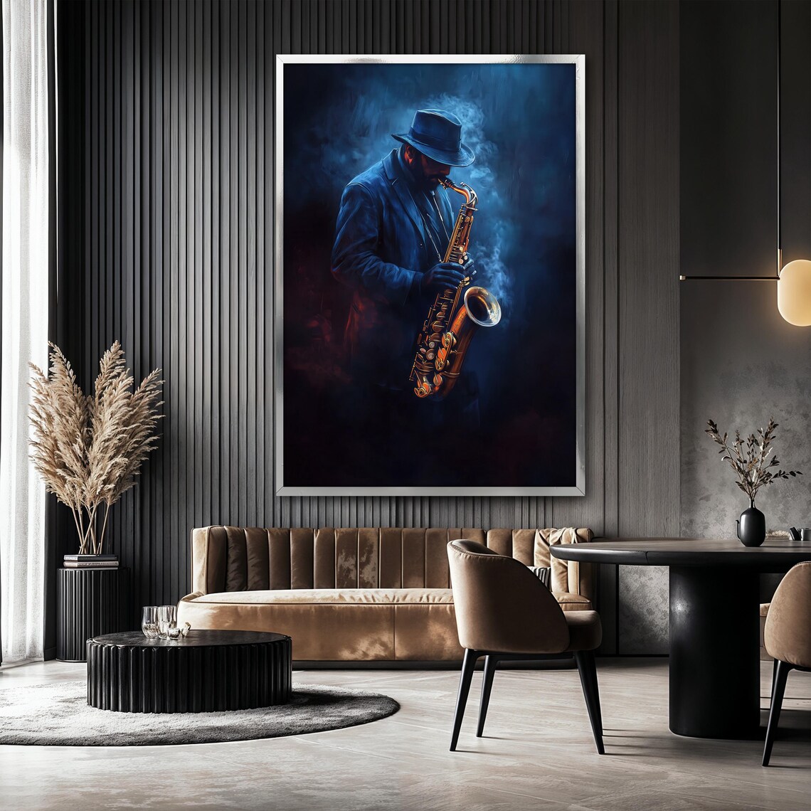 Jazz Musician Painting, Saxophone Player Art Print - Image 2