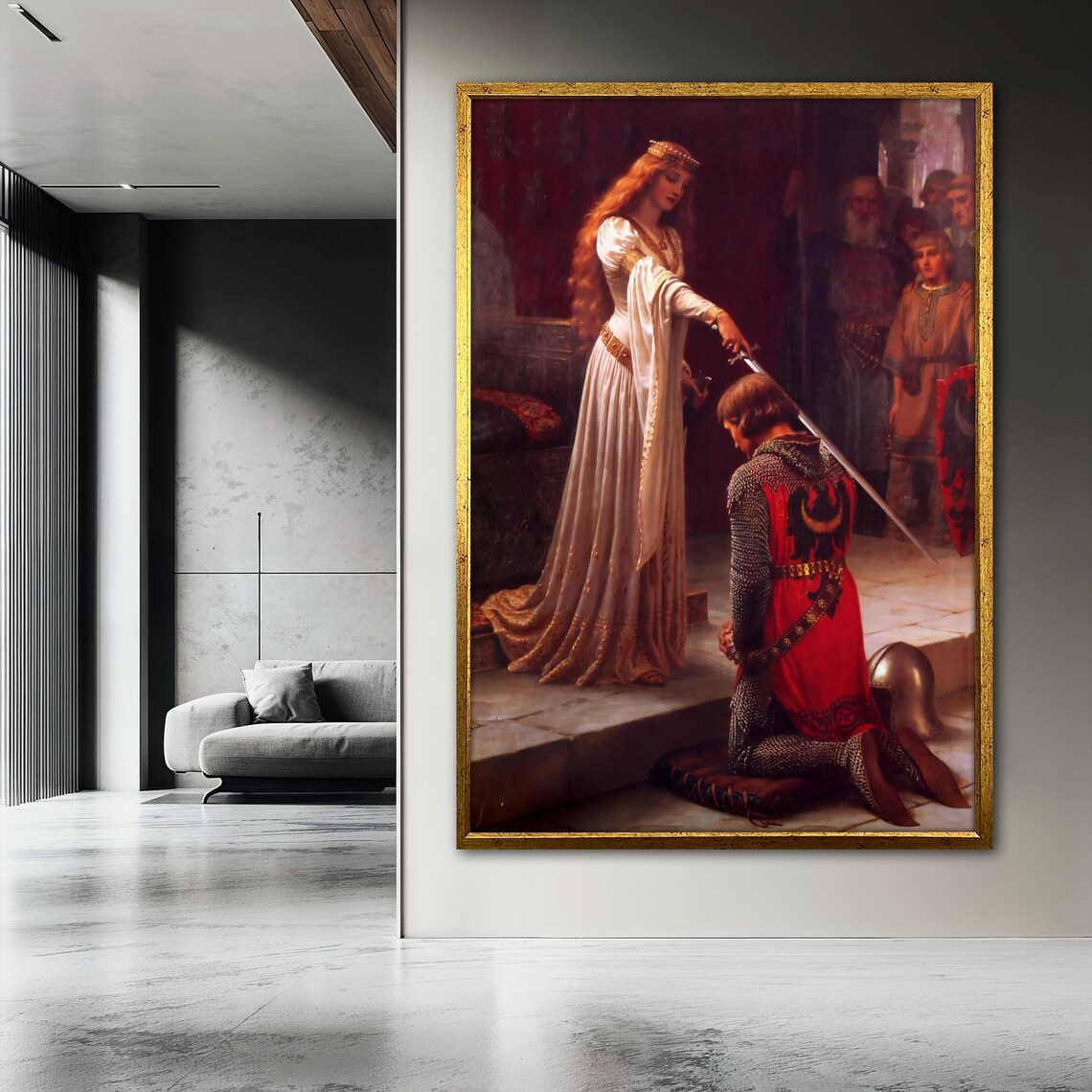 Edmund Blair Leighton, The Accolade Art Print - Image 3