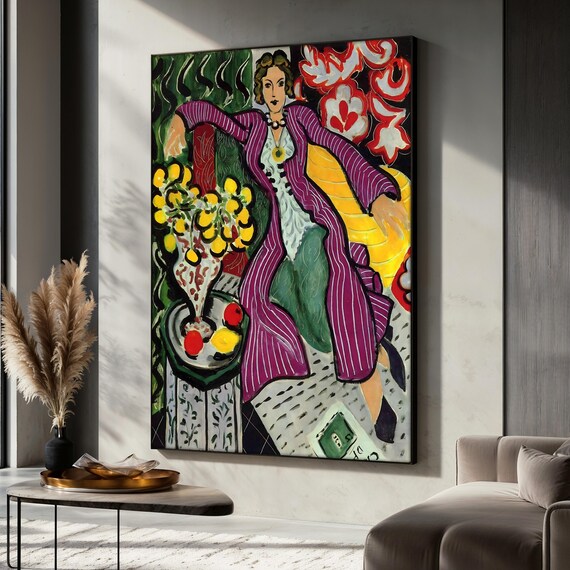Henri Matisse Woman in a Purple Coat Classic Reproduction Poster